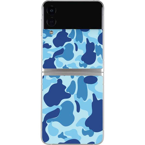 Light Blue Street Camo Galaxy Z Flip3 5G Skin