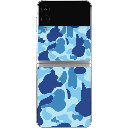 Light Blue Street Camo Galaxy Z Flip4 5G Skin