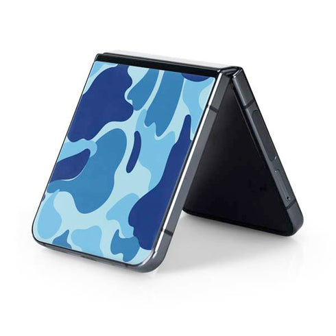 Light Blue Street Camo Galaxy Z Flip5 5G Skin
