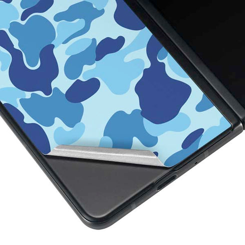Light Blue Street Camo Galaxy Z Fold4 5G Skin