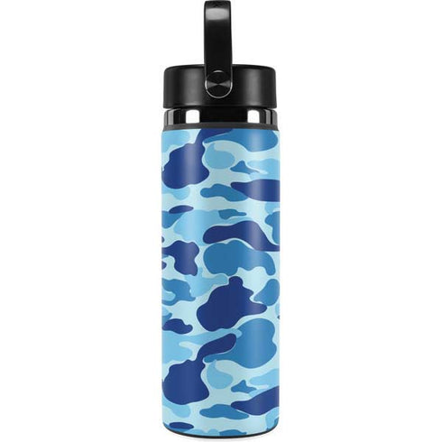 Light Blue Street Camo Hydro Flask 20oz Wide Mouth Skin