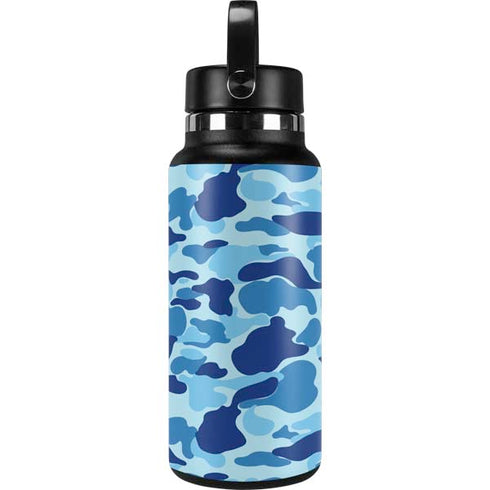 Light Blue Street Camo Hydro Flask 32oz Wide Mouth Skin