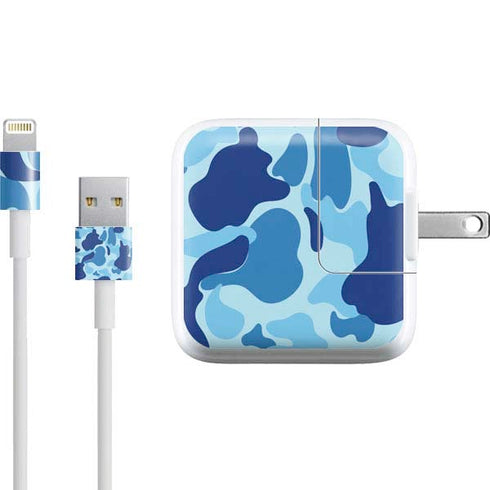 Light Blue Street Camo iPad Charger (10W USB) Skin