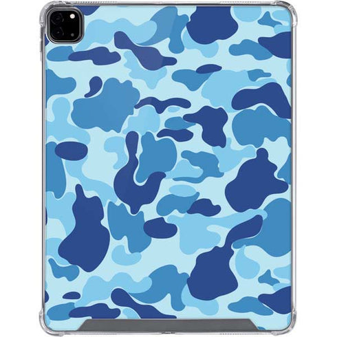 Light Blue Street Camo iPad Pro 12.9in (2020) Clear Case