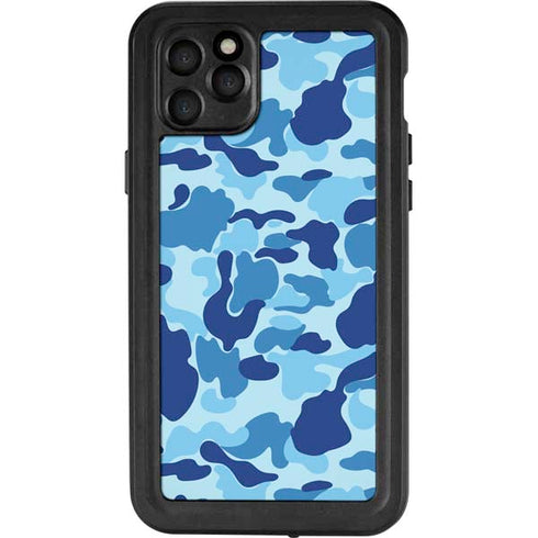 Light Blue Street Camo iPhone 11 Pro Max Waterproof Case