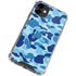 Light Blue Street Camo iPhone 12 Clear Case