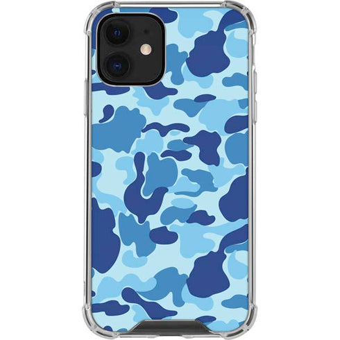 Light Blue Street Camo iPhone 12 Mini Clear Case