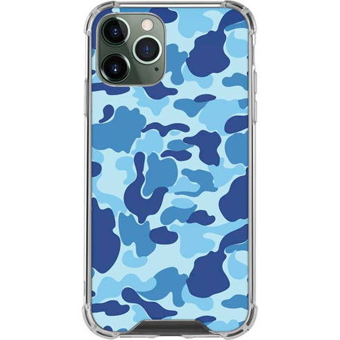 Light Blue Street Camo iPhone 12 Pro Max Clear Case