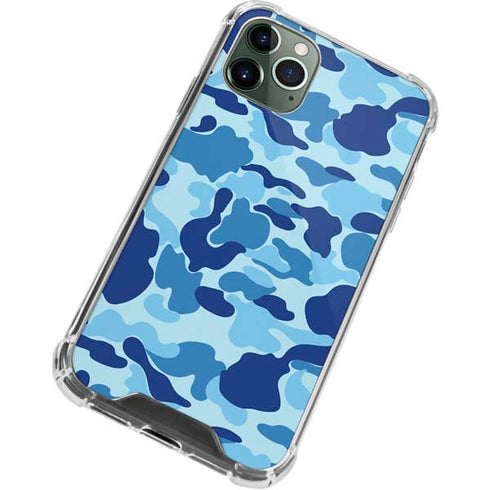 Light Blue Street Camo iPhone 12 Pro Max Clear Case