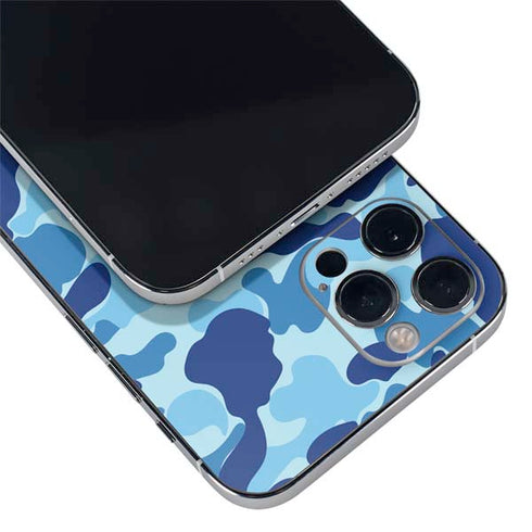 Light Blue Street Camo iPhone 12 Pro Max Skin