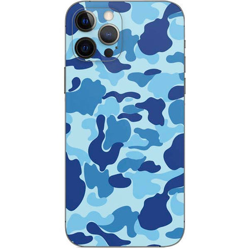 Light Blue Street Camo iPhone 12 Pro Skin