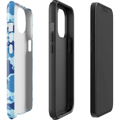 Light Blue Street Camo iPhone 14 Plus Impact Case