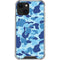 Light Blue Street Camo iPhone 14 Plus Clear Case