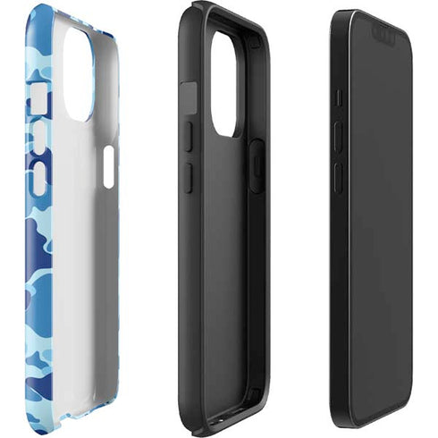 Light Blue Street Camo iPhone 15 Impact Case
