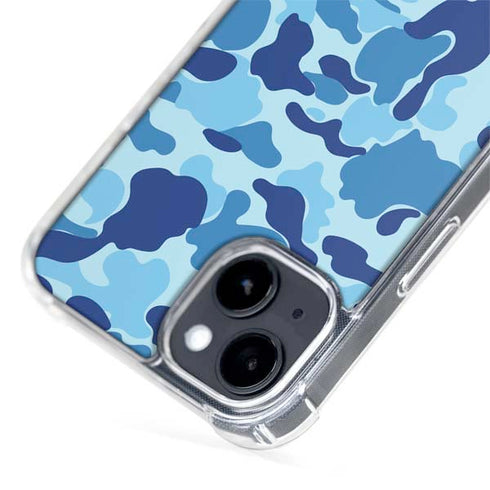 Light Blue Street Camo iPhone 14 Plus MagSafe Case