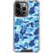 Light Blue Street Camo iPhone 14 Pro Clear Case