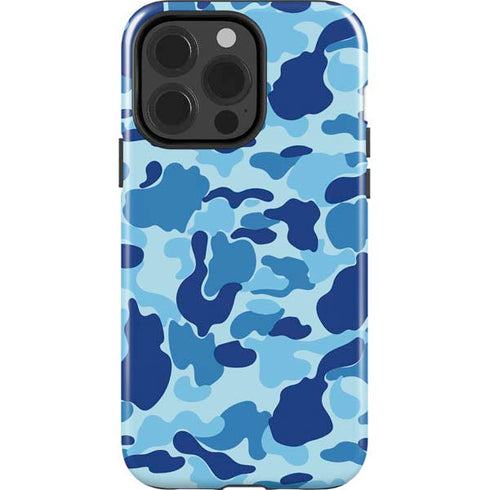 Light Blue Street Camo iPhone 14 Pro Impact Case