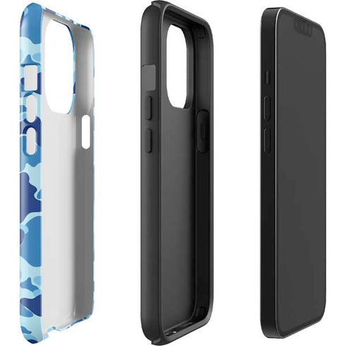 Light Blue Street Camo iPhone 14 Pro Impact Case