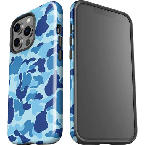 Light Blue Street Camo iPhone 15 Pro Impact Case