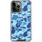 Light Blue Street Camo iPhone 14 Pro Max Clear Case