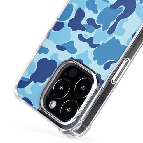 Light Blue Street Camo iPhone 15 Pro Max MagSafe Case