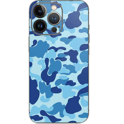 Light Blue Street Camo iPhone 14 Pro Skin