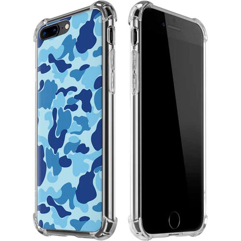 Light Blue Street Camo iPhone 7/8 Plus Clear Case