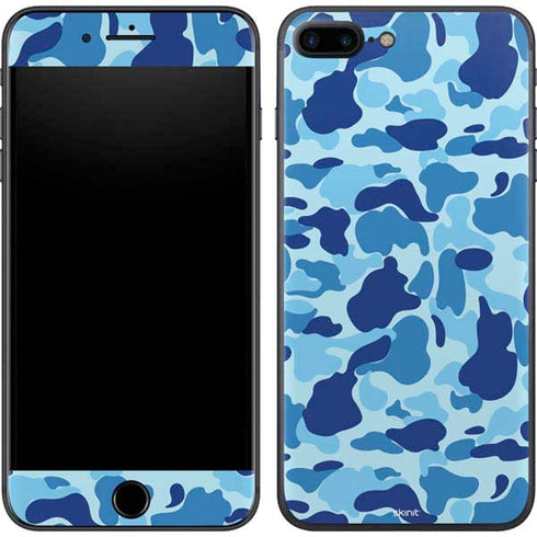 Light Blue Street Camo iPhone 8 Plus Skin