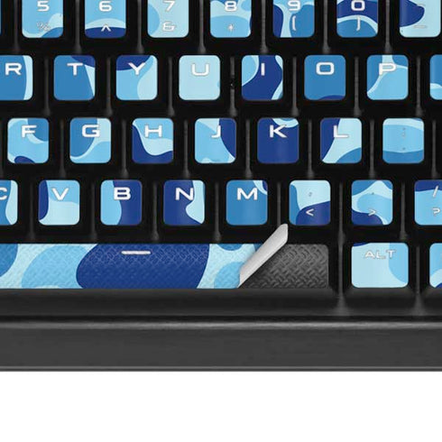 Light Blue Street Camo K95 RGB PLATINUM Mechanical Gaming Keyboard Skin