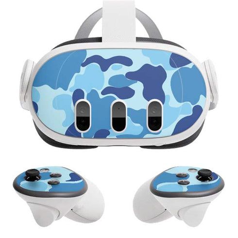 Light Blue Street Camo Meta Quest 3 Skin