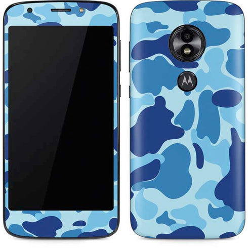 Light Blue Street Camo Moto E5 Play Skin