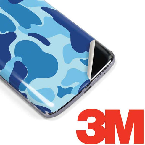 Light Blue Street Camo Moto E5 Plus Skin