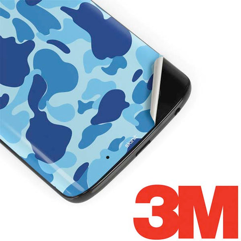 Light Blue Street Camo Moto G6 Skin