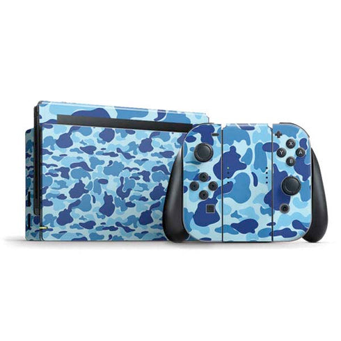 Light Blue Street Camo Nintendo Switch Bundle Skin