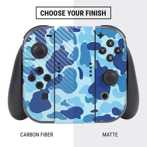 Light Blue Street Camo Nintendo Switch Bundle Skin
