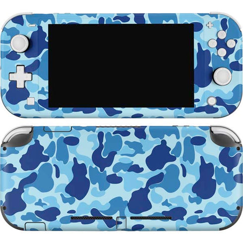 Light Blue Street Camo Nintendo Switch Lite Skin
