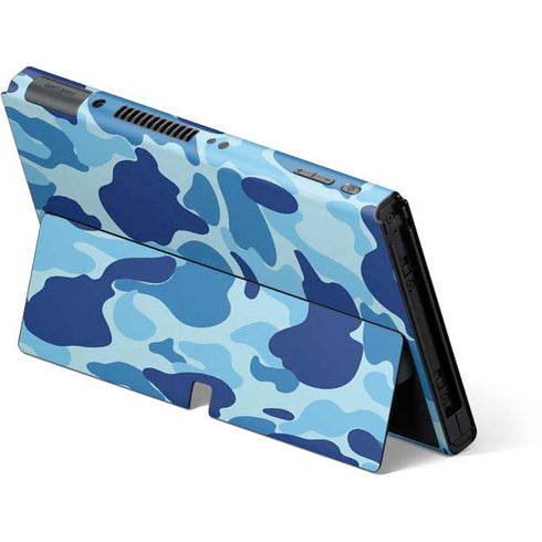 Light Blue Street Camo Nintendo Switch OLED (2021) Skin