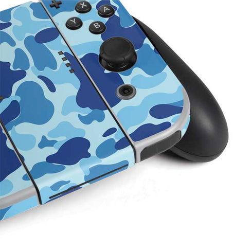 Light Blue Street Camo Nintendo Switch OLED (2021) Skin