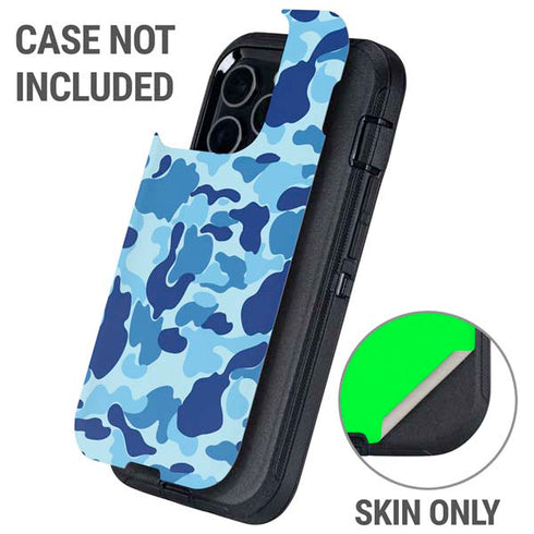 Light Blue Street Camo Otterbox Defender iPhone Skin
