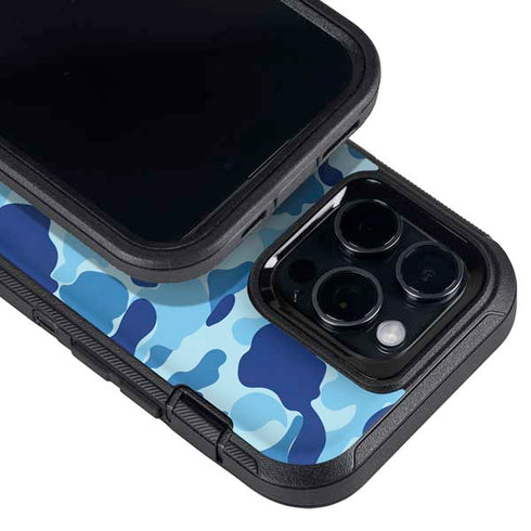 Light Blue Street Camo Otterbox Defender iPhone Skin