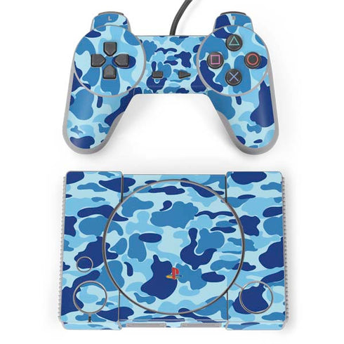 Light Blue Street Camo PlayStation Classic Bundle Skin