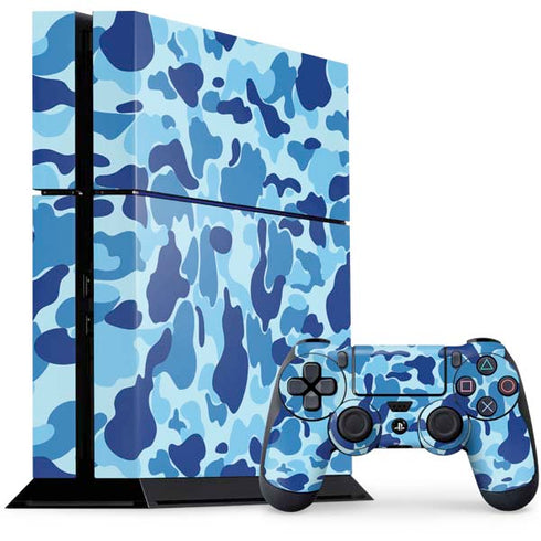 Light Blue Street Camo PS4 Console and Controller Bundle Skin