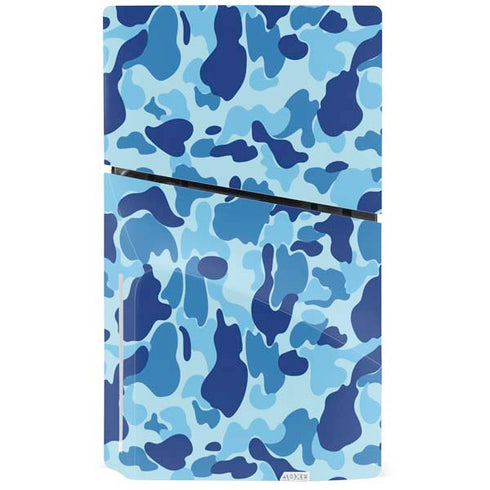Light Blue Street Camo PS5 Slim Disk Bundle Skin