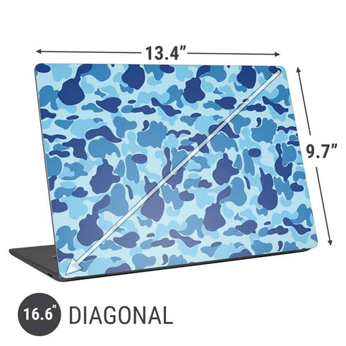Light Blue Street Camo Universal Laptop 16.6in (13.4 x 9.7in) Skin