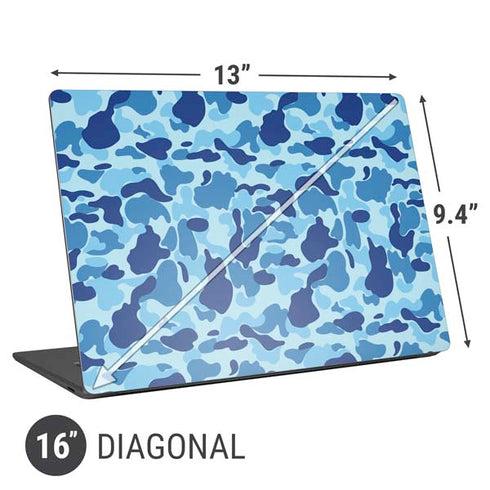 Light Blue Street Camo Universal Laptop 16in (13 x 9.4in) Skin