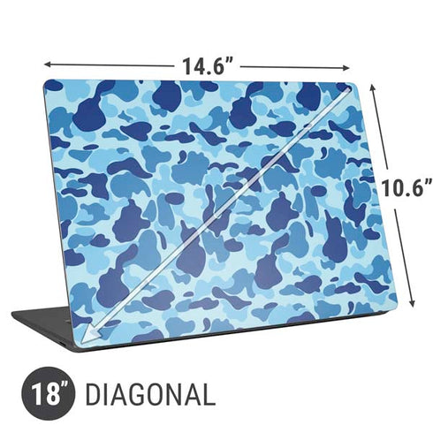 Light Blue Street Camo Universal Laptop 18in (14.6 x 10.6in) Skin