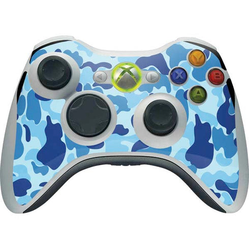 Light Blue Street Camo Xbox 360 Wireless Controller Skin