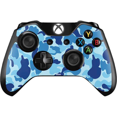 Light Blue Street Camo Xbox One Controller Skin