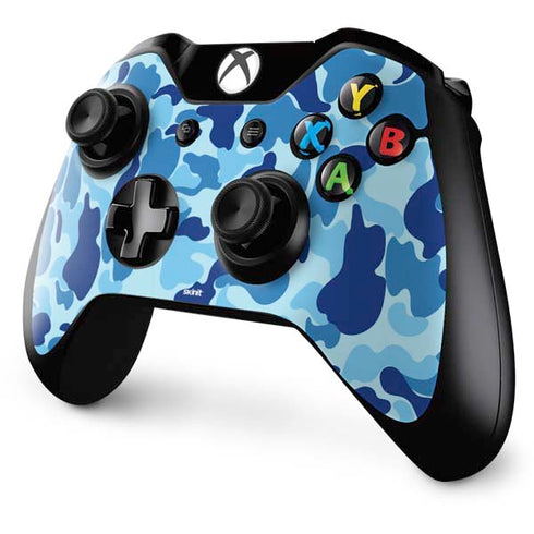 Light Blue Street Camo Xbox One Controller Skin