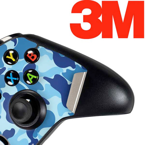 Light Blue Street Camo Xbox One Controller Skin